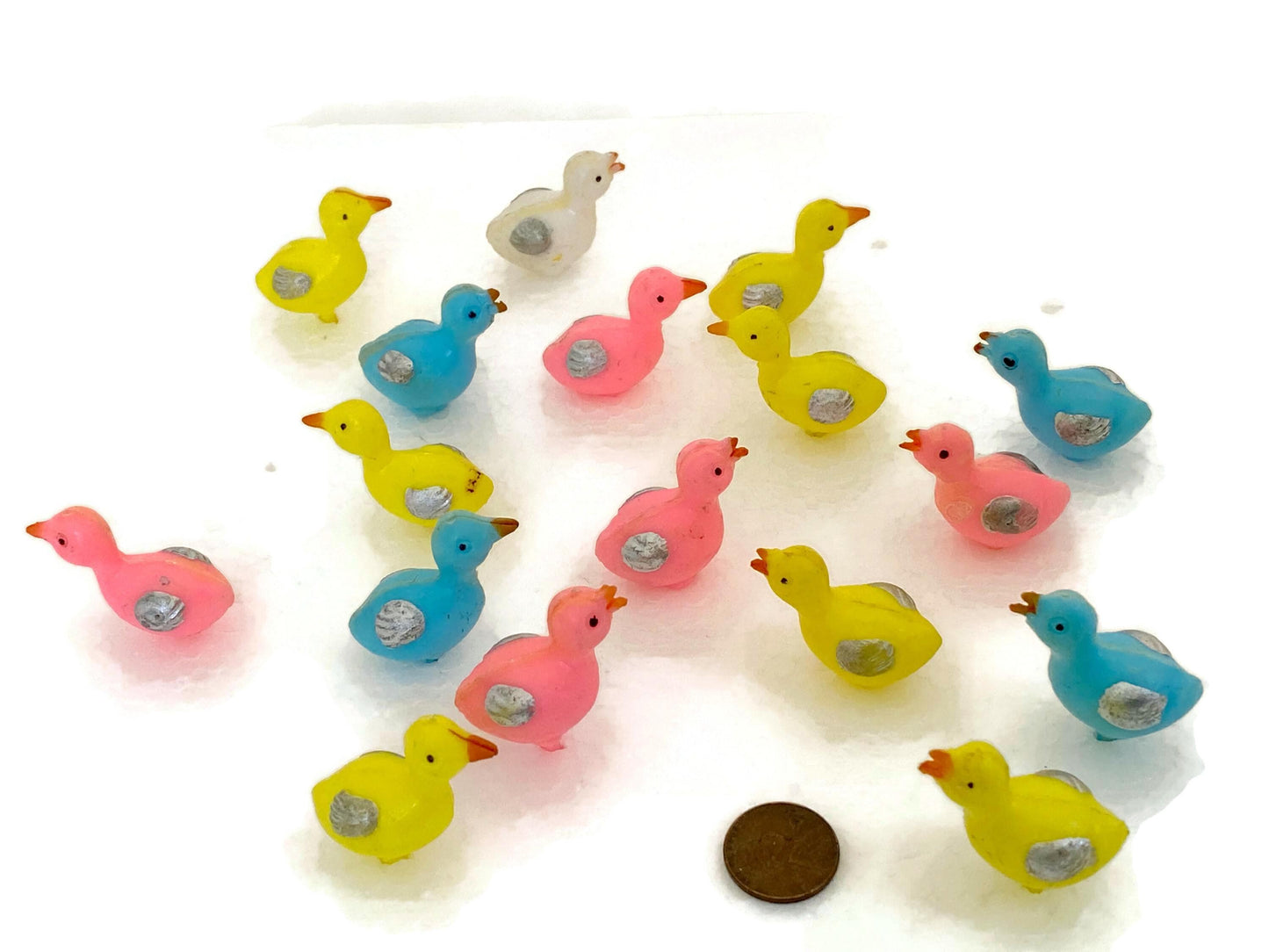Vintage Plastic Chicks Cake Decorations