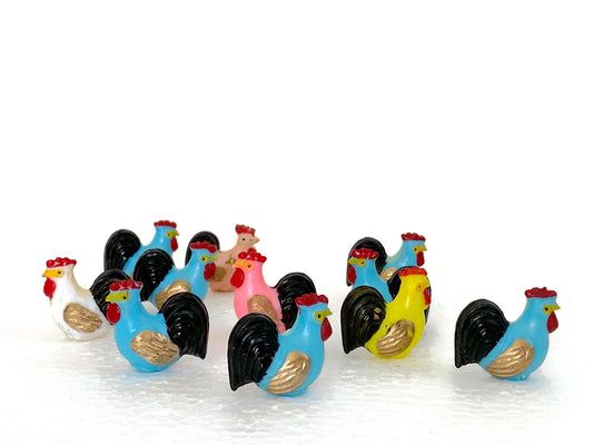 Vintage Plastic Chickens Cake Decorations at Duckwells