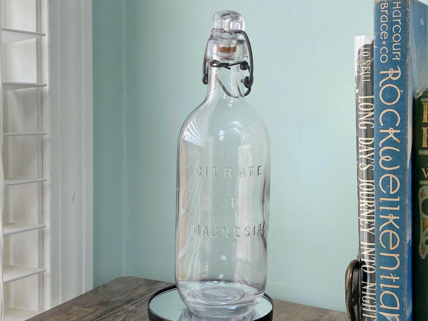 Vintage Apothecary Jar with Ground Glass Stopper