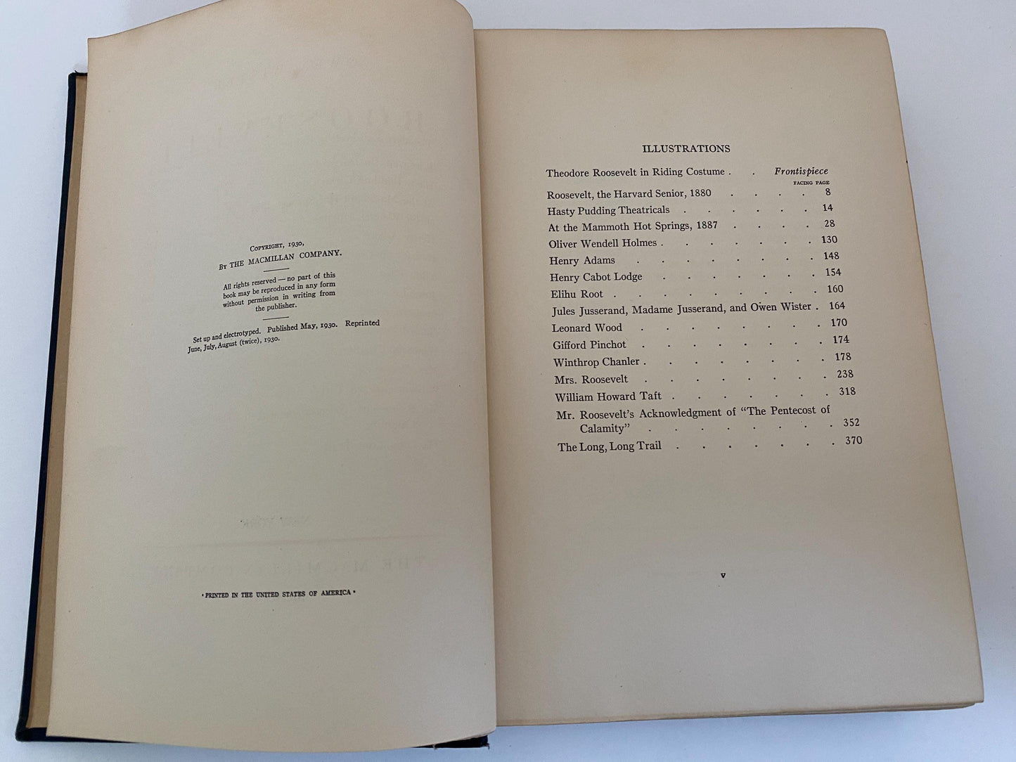 Vintage Book, Roosevelt the Story of a Friendship by Owen Wister