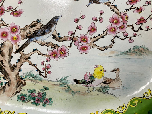 Antique Chinese Enamel Cloisonne Tray at Duckwells