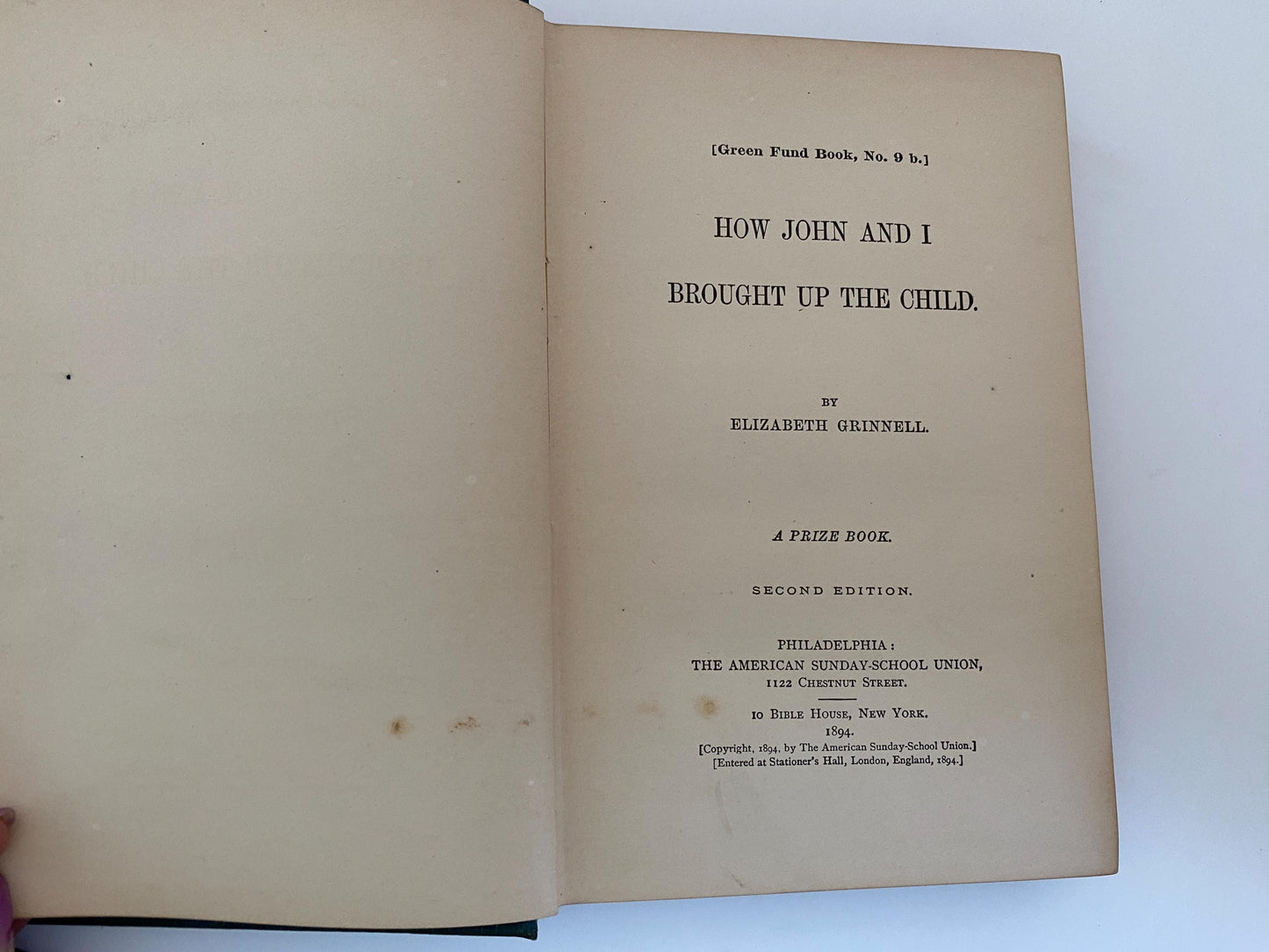 Antique Book Published by The American Sunday-School Union at Duckwells