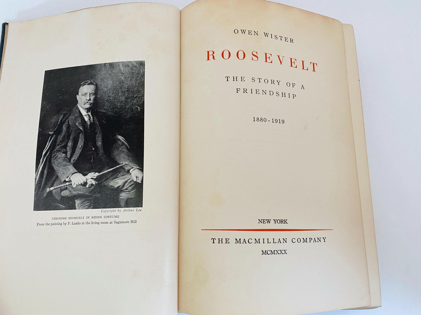 Vintage Book, Roosevelt the Story of a Friendship by Owen Wister