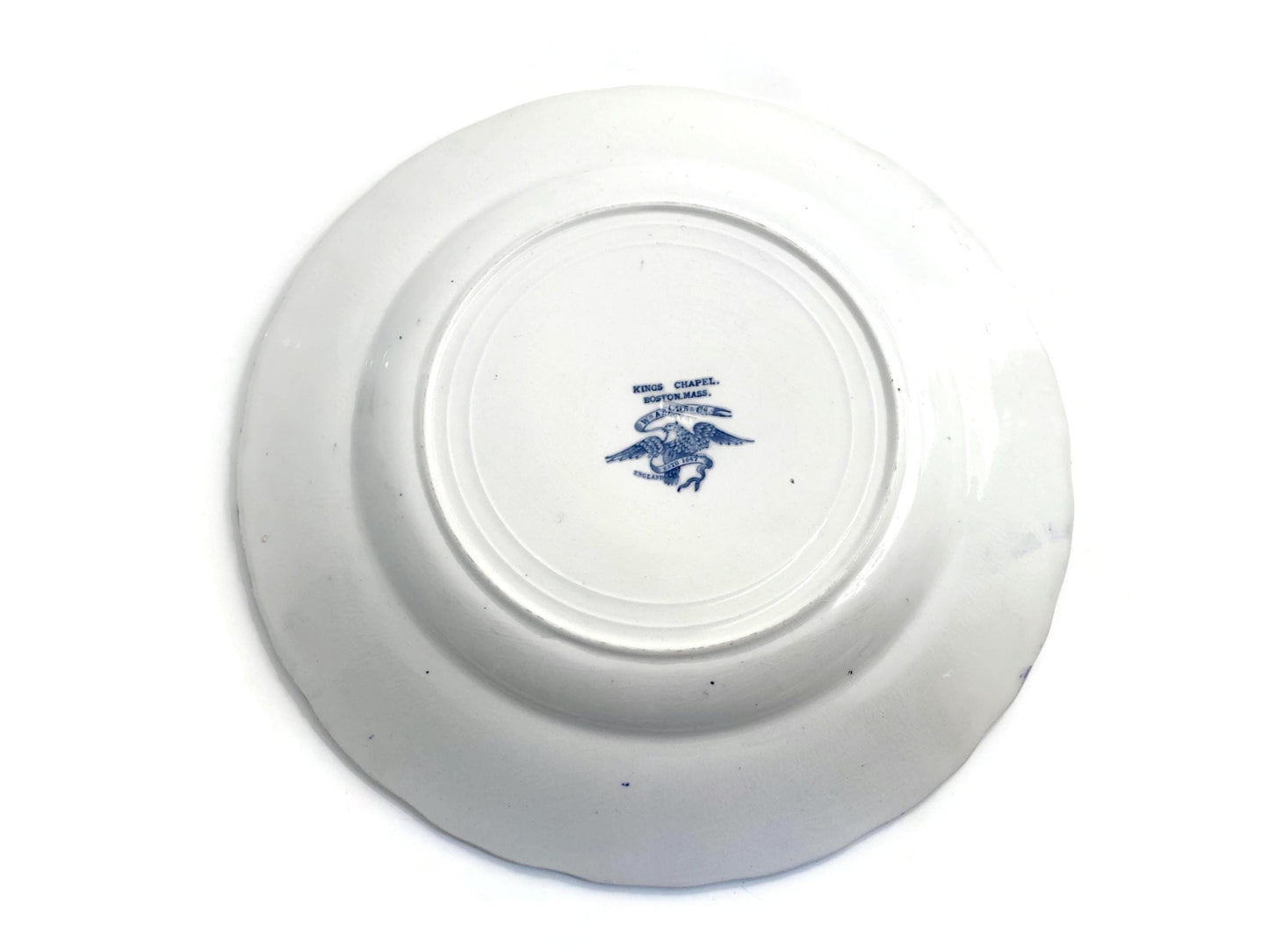Antique Boston Massachusetts Blue and White Plate at Duckwells