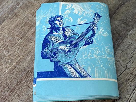 Vintage Bookplate by Antioch Bookplate Company with Rock and Roller at Duckwells