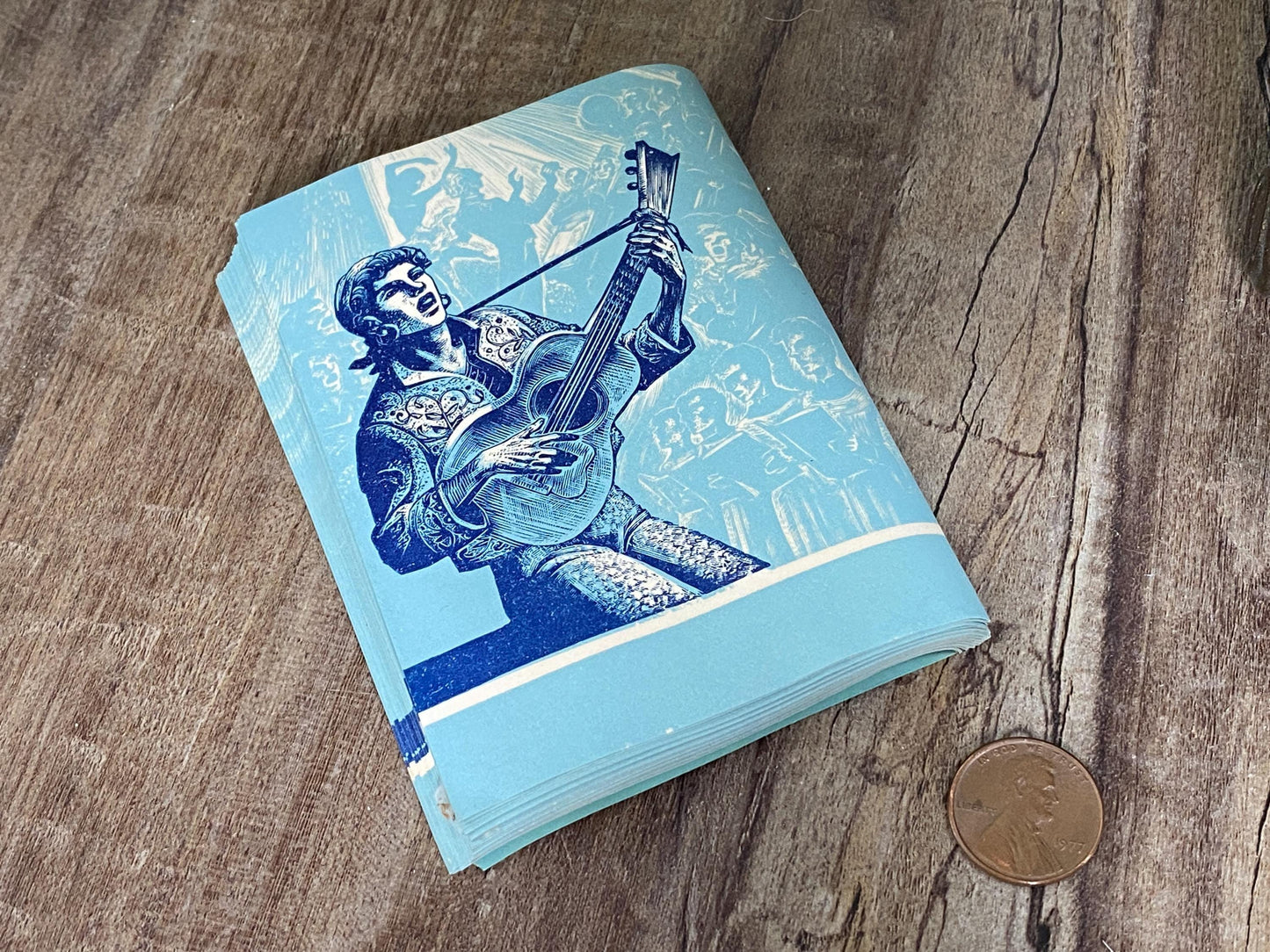 Vintage Bookplate by Antioch Bookplate Company with Rock and Roller at Duckwells