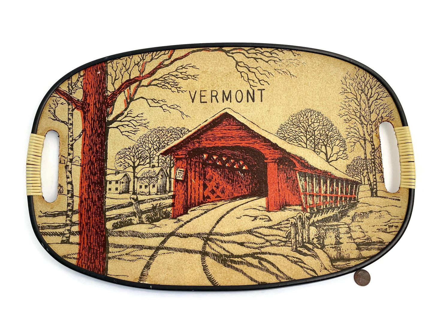 Vintage Vermont Souvenir Tray at Duckwells
