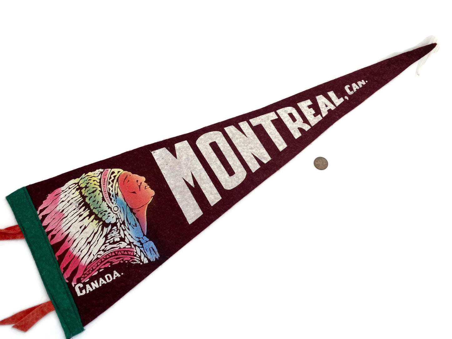 Midcentury Montreal Canada Souvenir Pennant at Duckwells