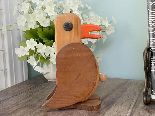 Vintage French Wooden Duck Music Box at Duckwells