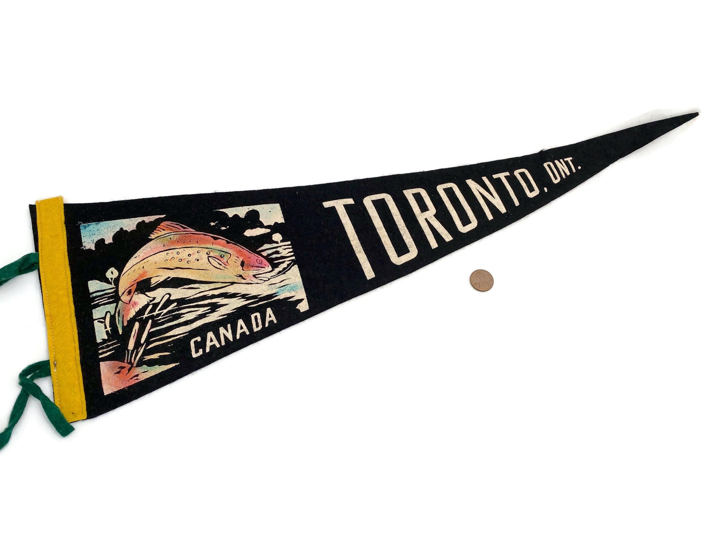 Midcentury Toronto Ontario Canada Souvenir Pennant at Duckwells