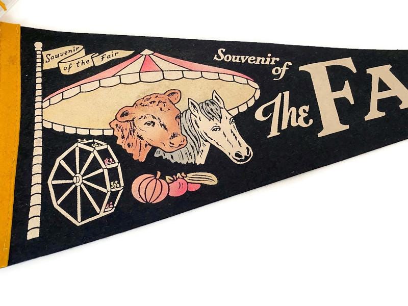 Vintage Souvenir of the Fair Felt Pennant