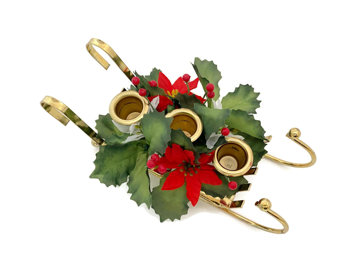 Vintage Christmas Brass Sleigh Candleholder at Duckwells
