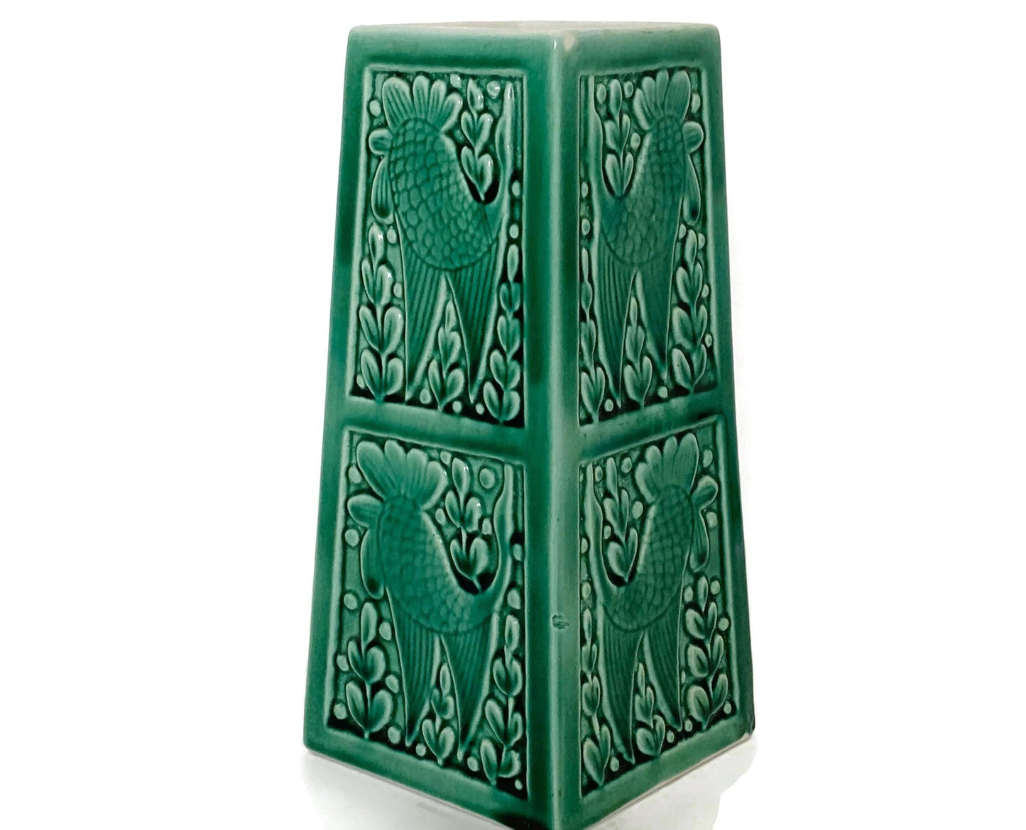 Vintage Green Ceramic Vase by Keramikos Greece at Duckwells