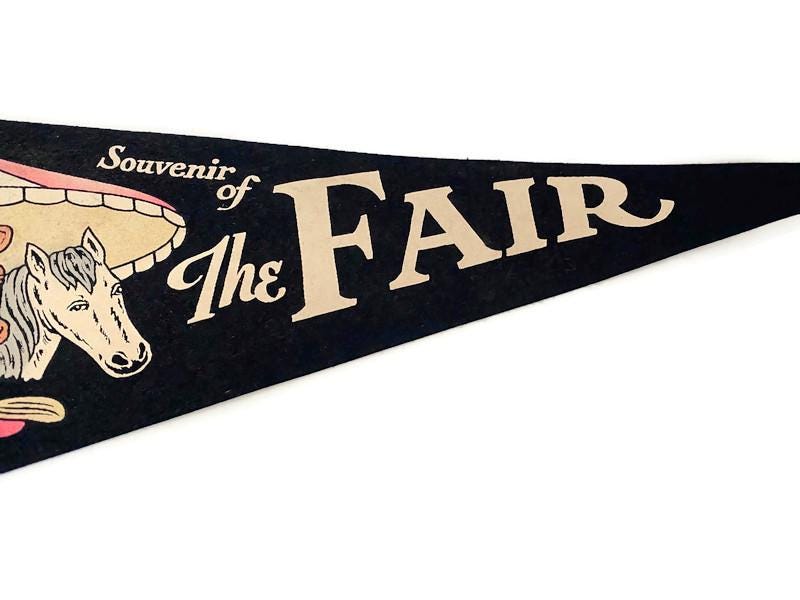 Vintage Souvenir of the Fair Felt Pennant