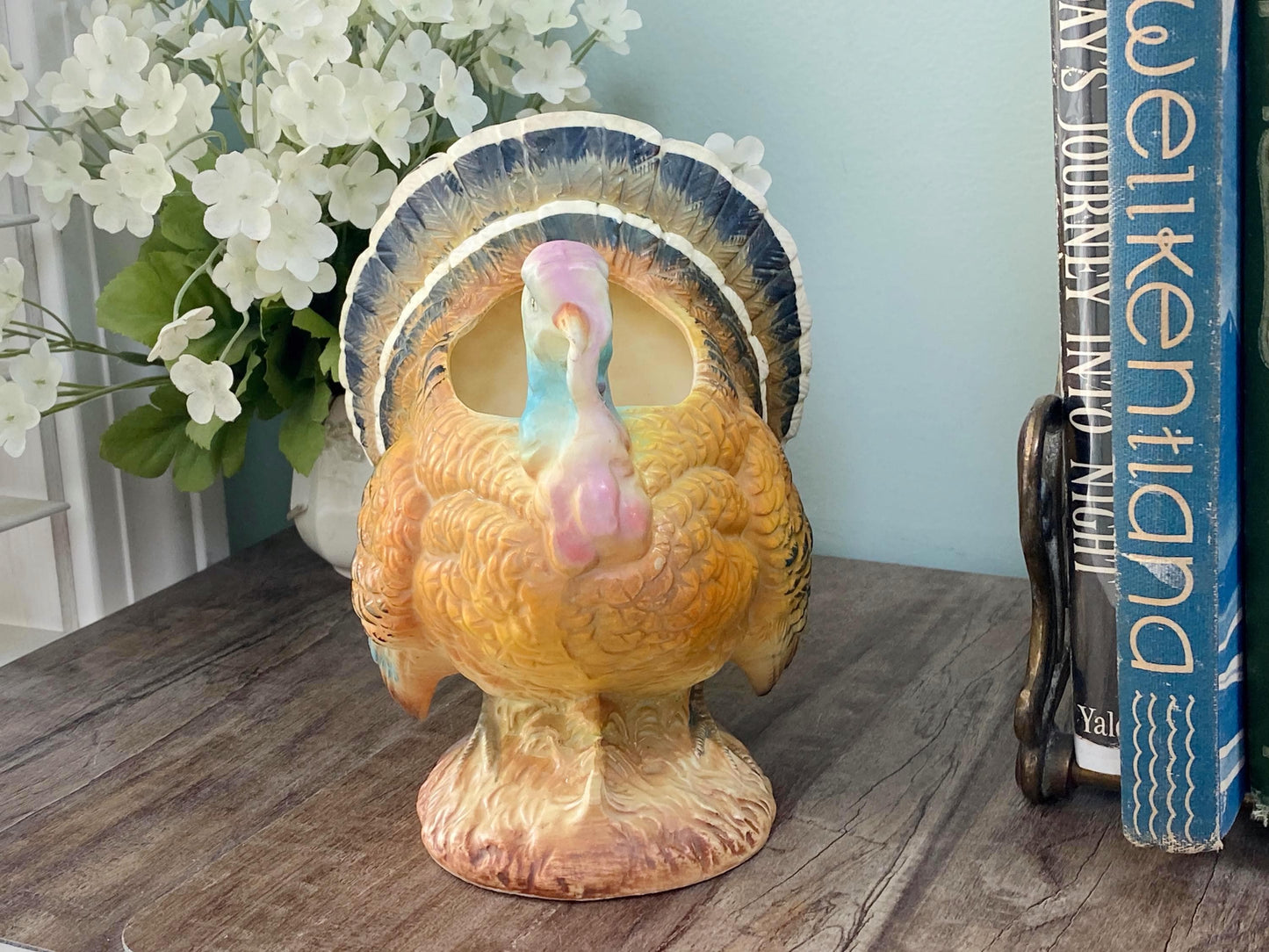 Midcentury Ceramic Turkey Planter by Napco at Duckwells