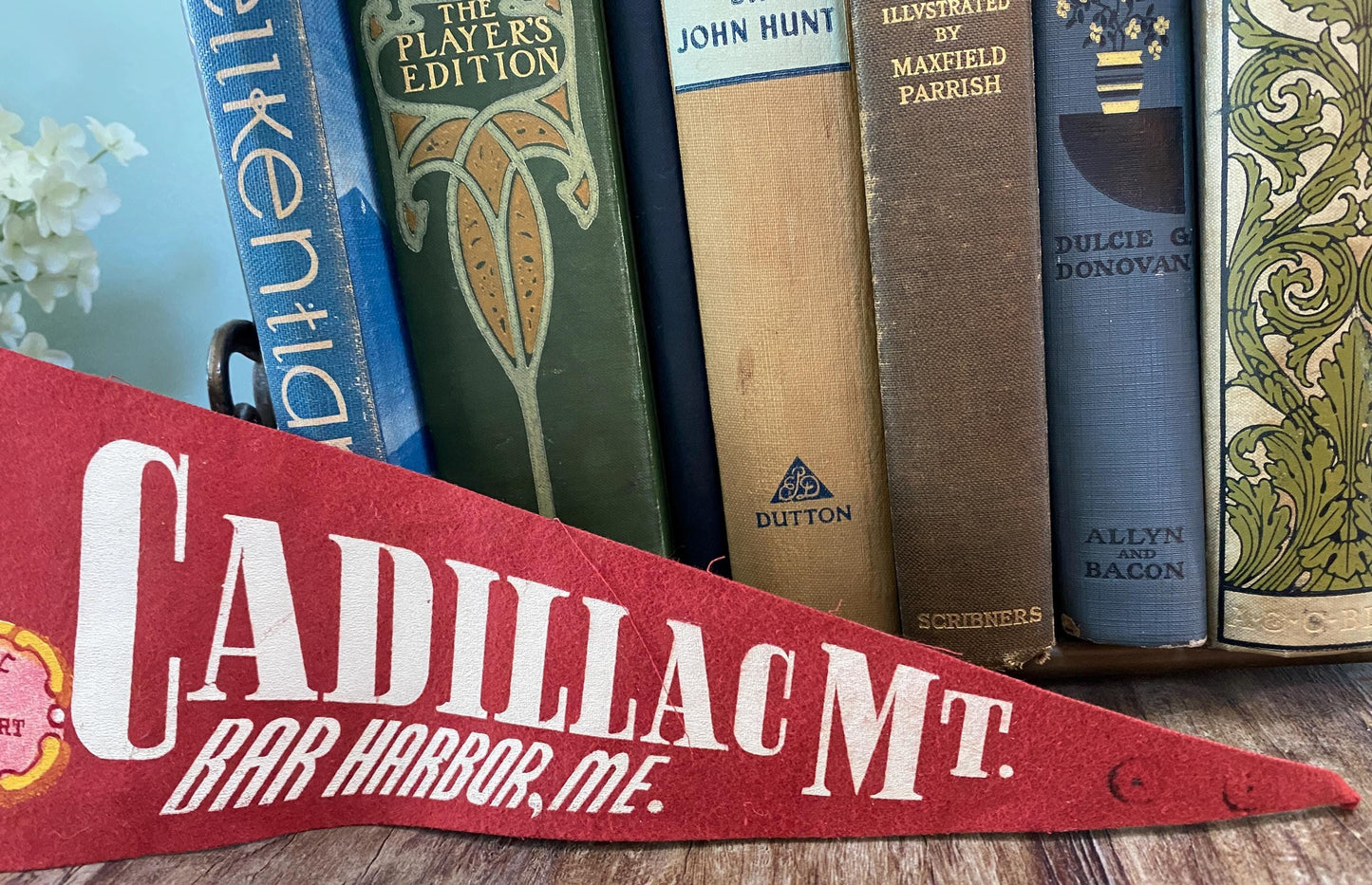 Vintage Cadillac Mountain, Bar Harbor Maine Pennant at Duckwells