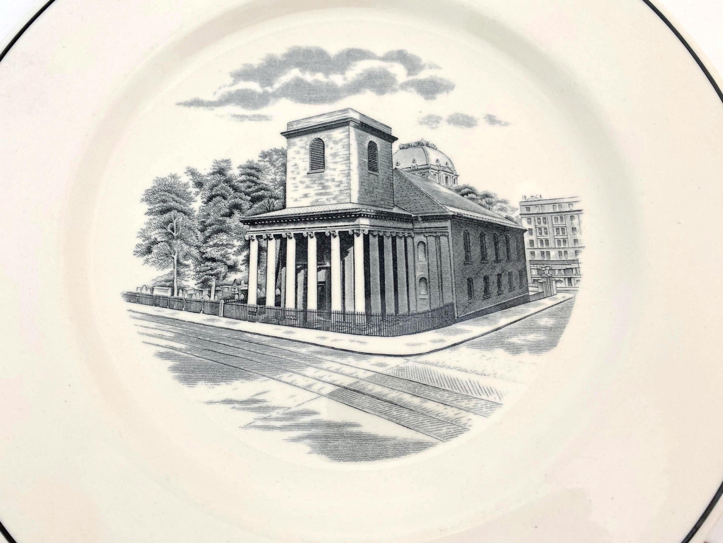 Vintage Boston Kings Chapel Plate by Spode at Duckwells