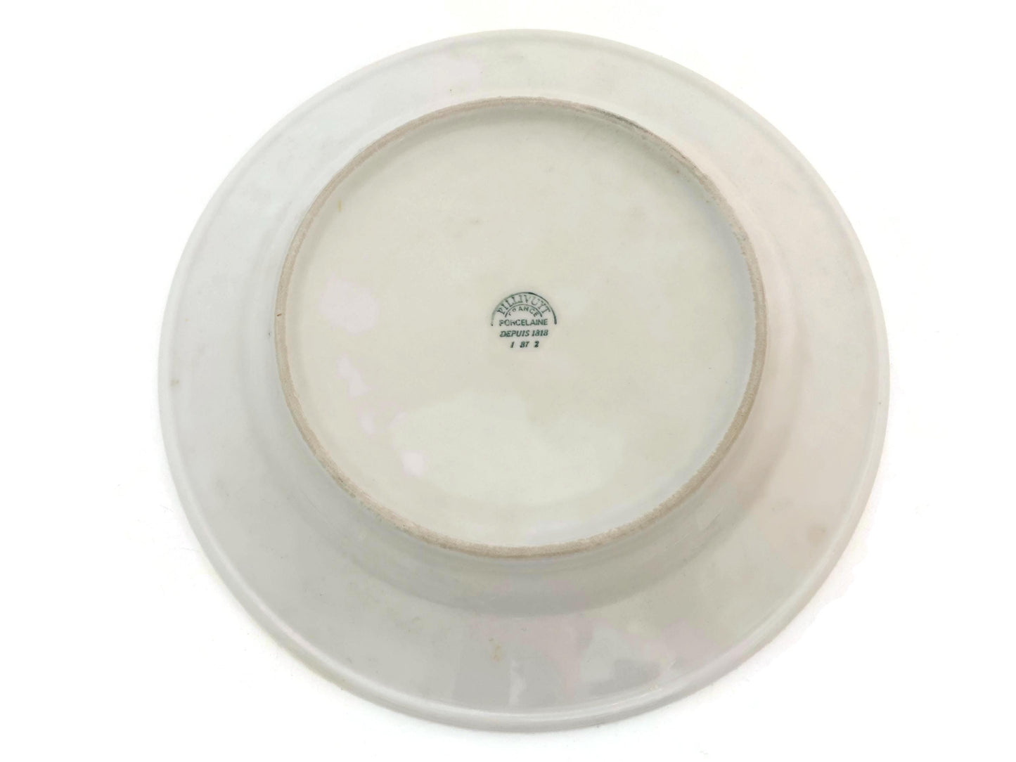 Vintage French Restaurant Plate with Menu on the Rim