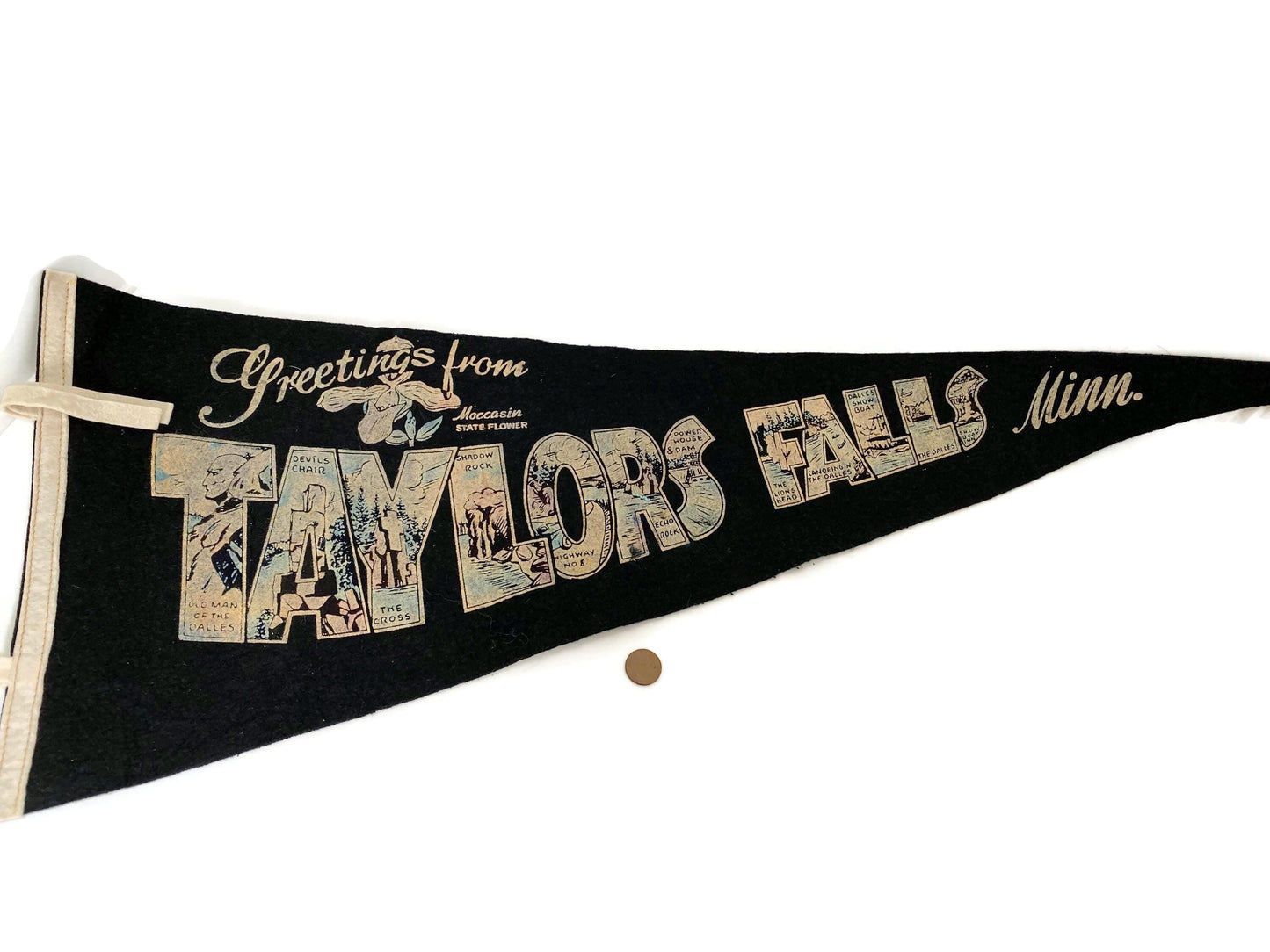 Vintage Taylors Falls Minnesota Pennant at Duckwells