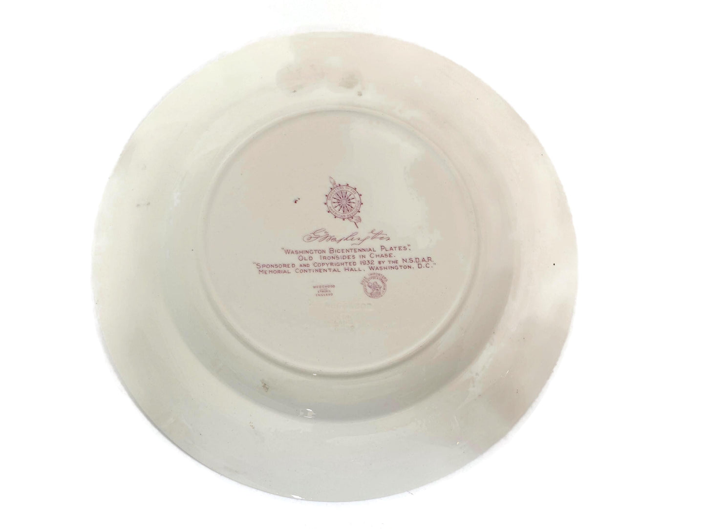 Vintage USS Constitution Wedgwood Souvenir Plate at Duckwells
