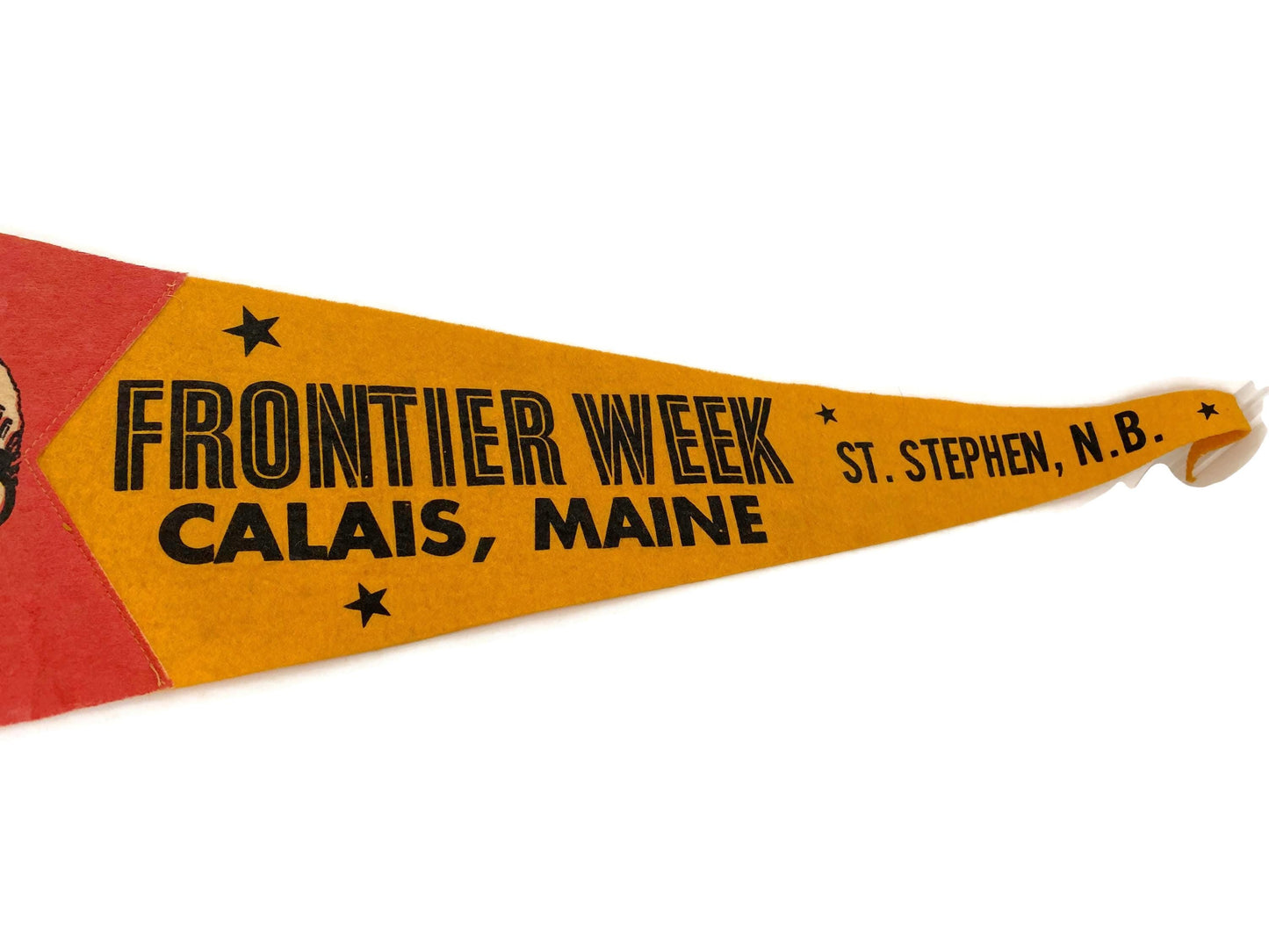 Vintage Frontier Week Pennant from Maine and Canada at Duckwells