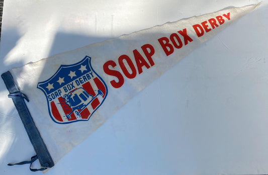 Vintage Soap Box Derby Felt Pennant at Duckwells