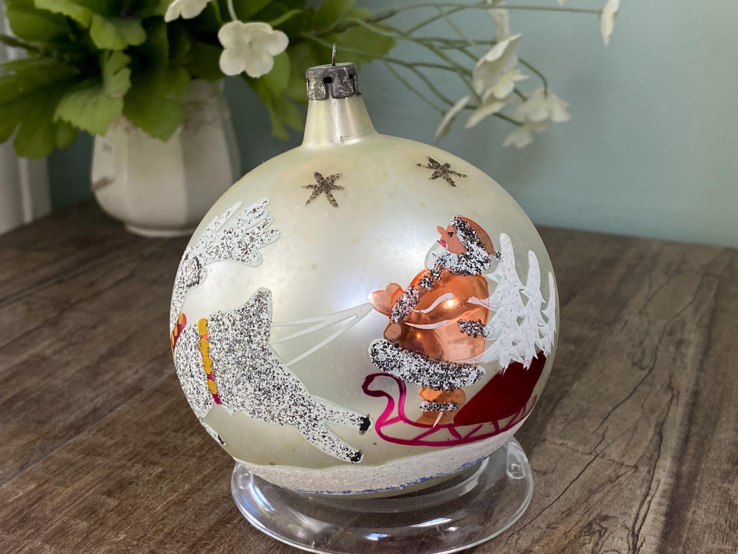 Midcentury Glass Christmas Ornament by Fantasia