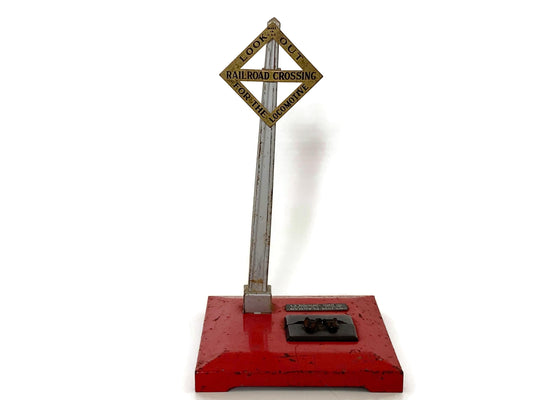Vintage Miniature Railroad Crossing Sign at Duckwells