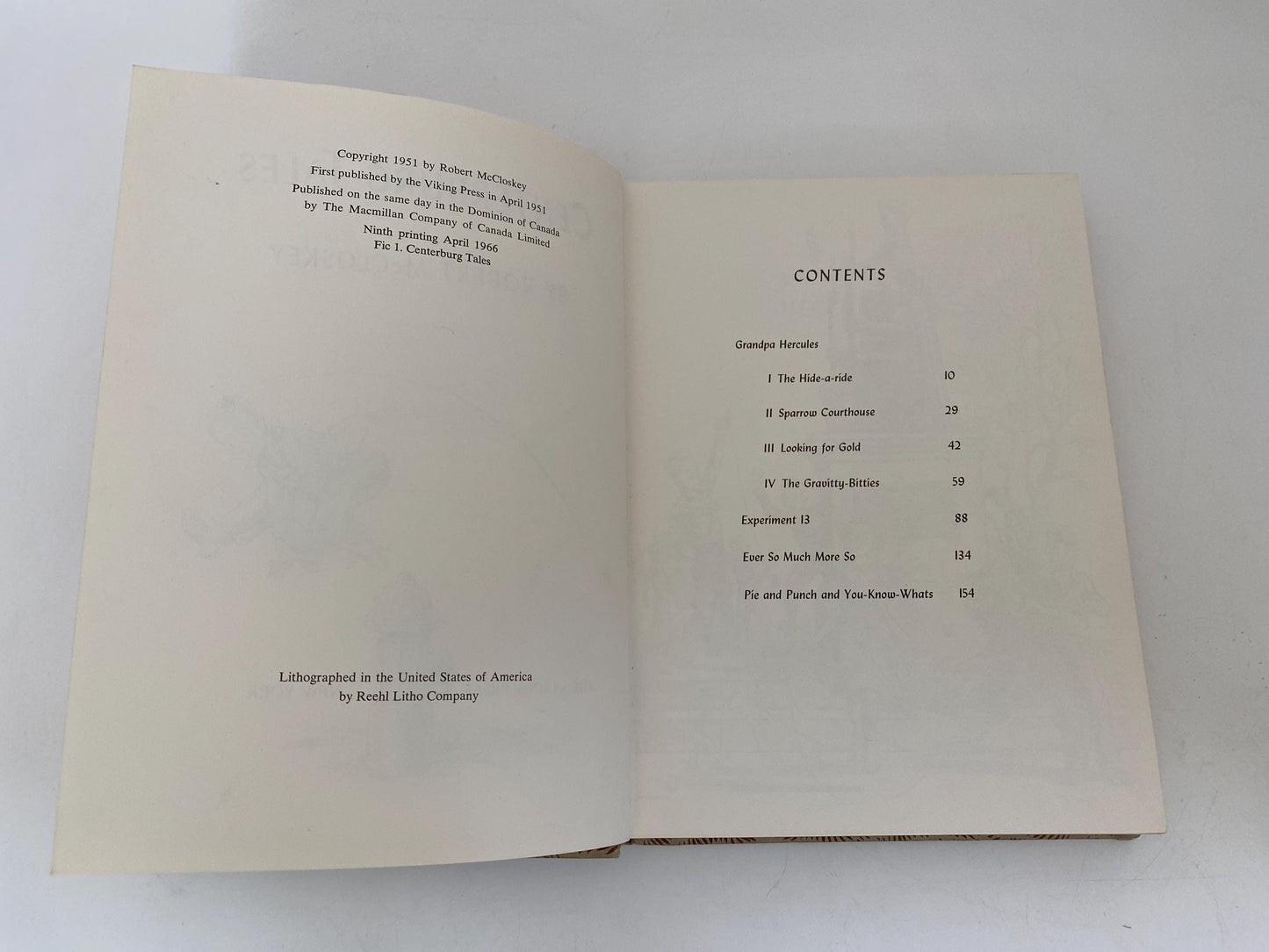 Vintage Book Centerburg Tales by Robert McCloskey First Edition