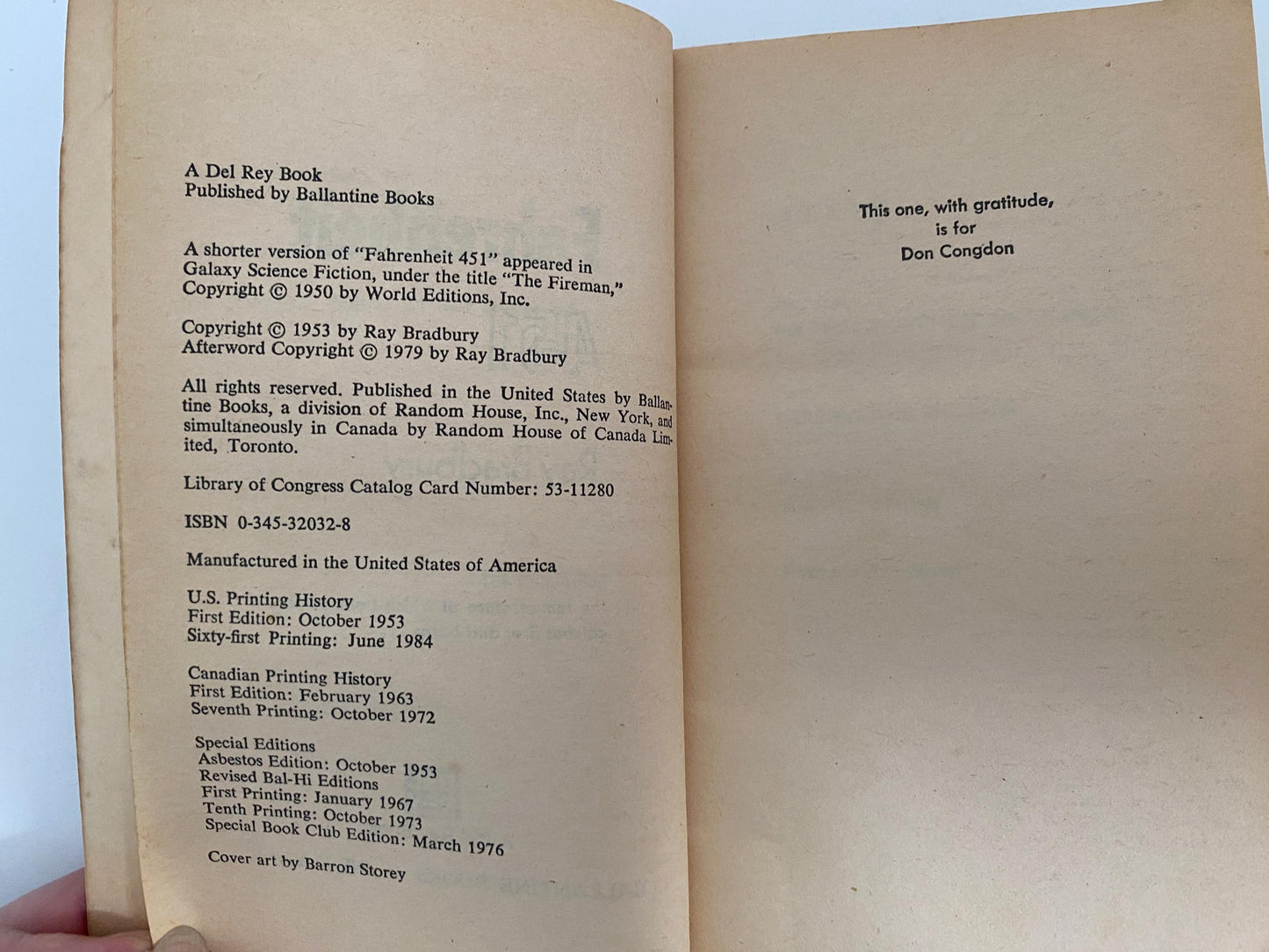 Vintage Softcover Book, Fahrenheit 451 by Ray Bradbury at Duckwells