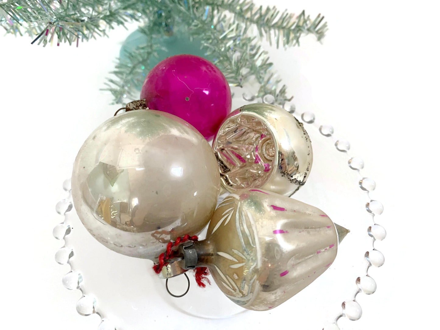 Midcentury Glass Christmas Ornaments