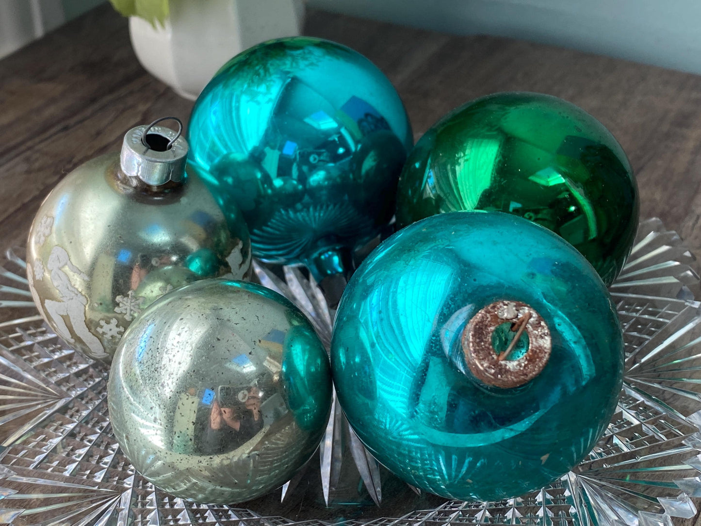 Midcentury Glass Christmas Ornaments