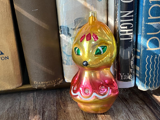 Vintage Glass Fox Christmas Ornament at Duckwells