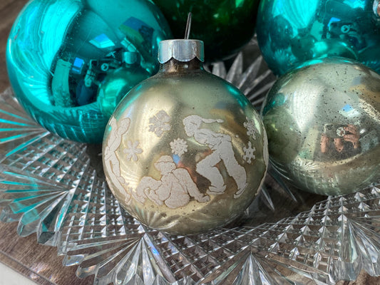 Midcentury Glass Christmas Ornaments at Duckwells