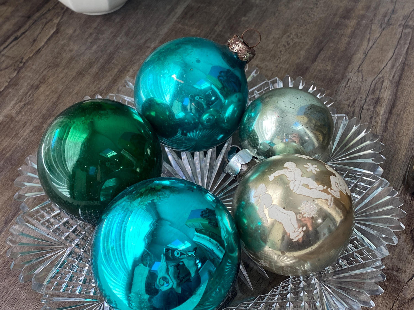 Midcentury Glass Christmas Ornaments