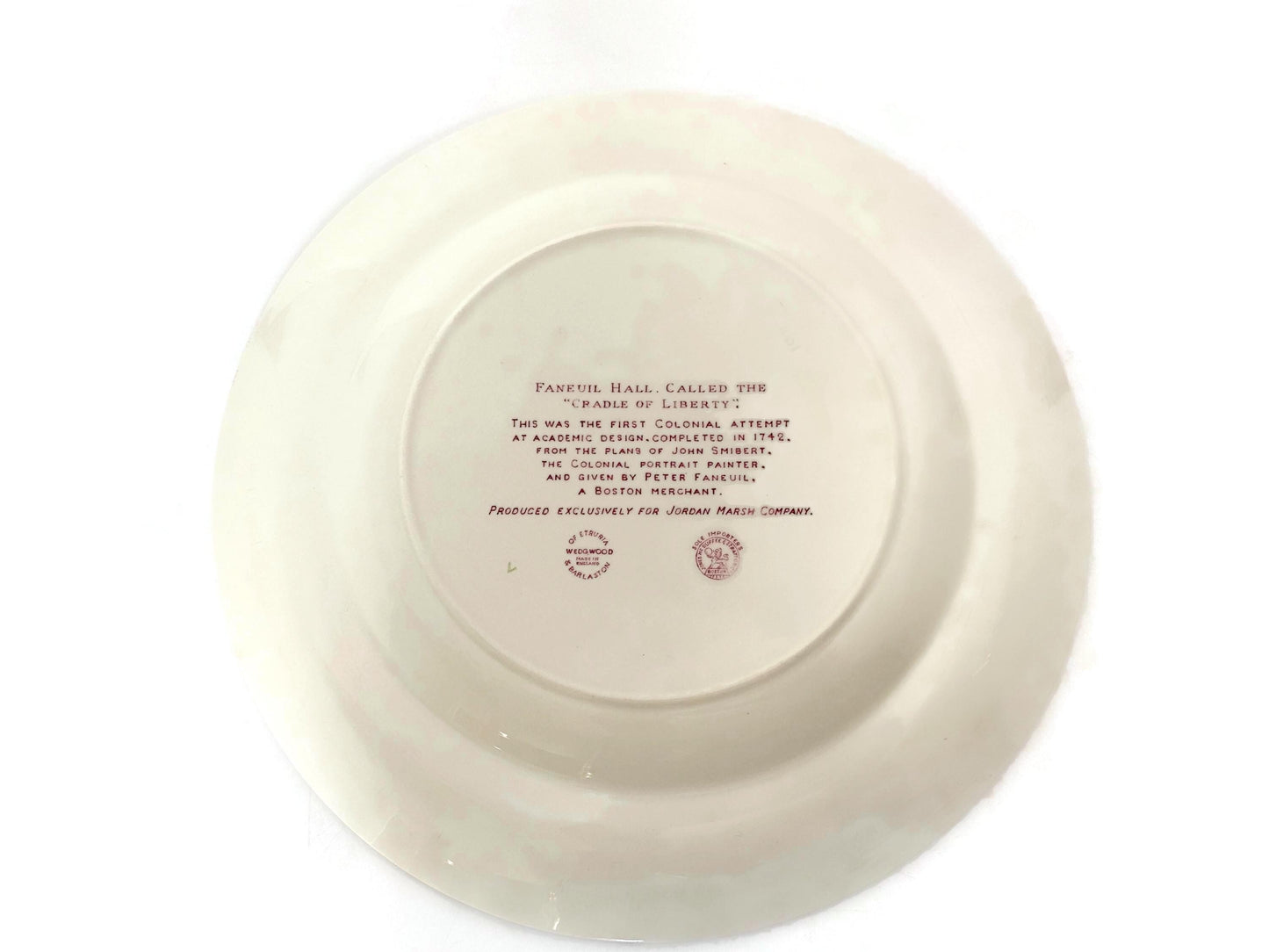 Vintage Faneuil Hall, Boston Wedgwood Souvenir Plate at Duckwells