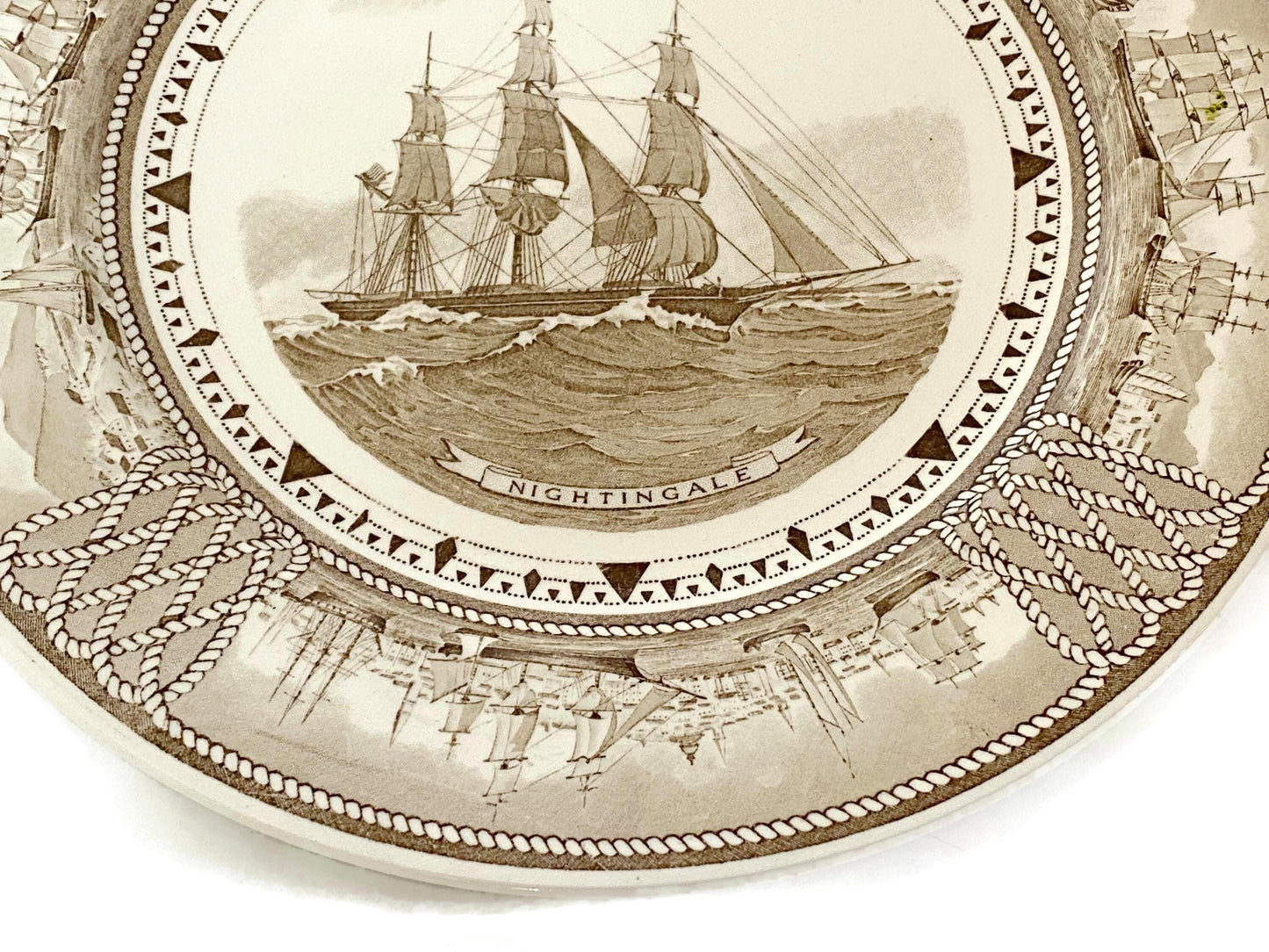 Vintage Clipper Ship Plate by Wedgwood Nightingale at Duckwells
