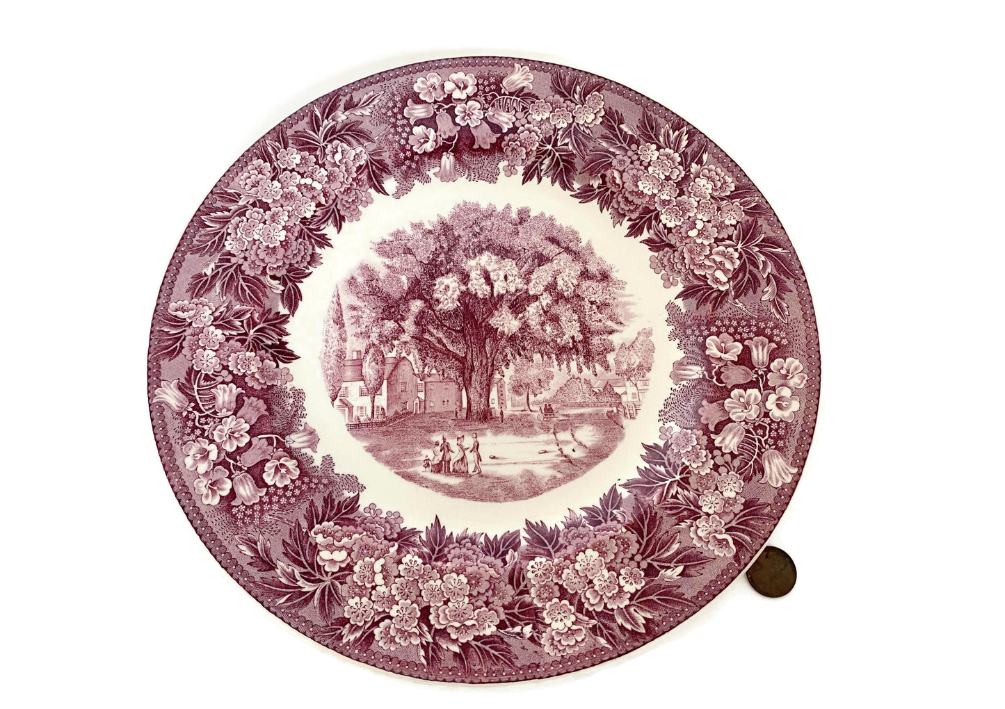 Vintage The Washington Elm Wedgwood Souvenir Plate, Cambridge Massachusetts at Duckwells