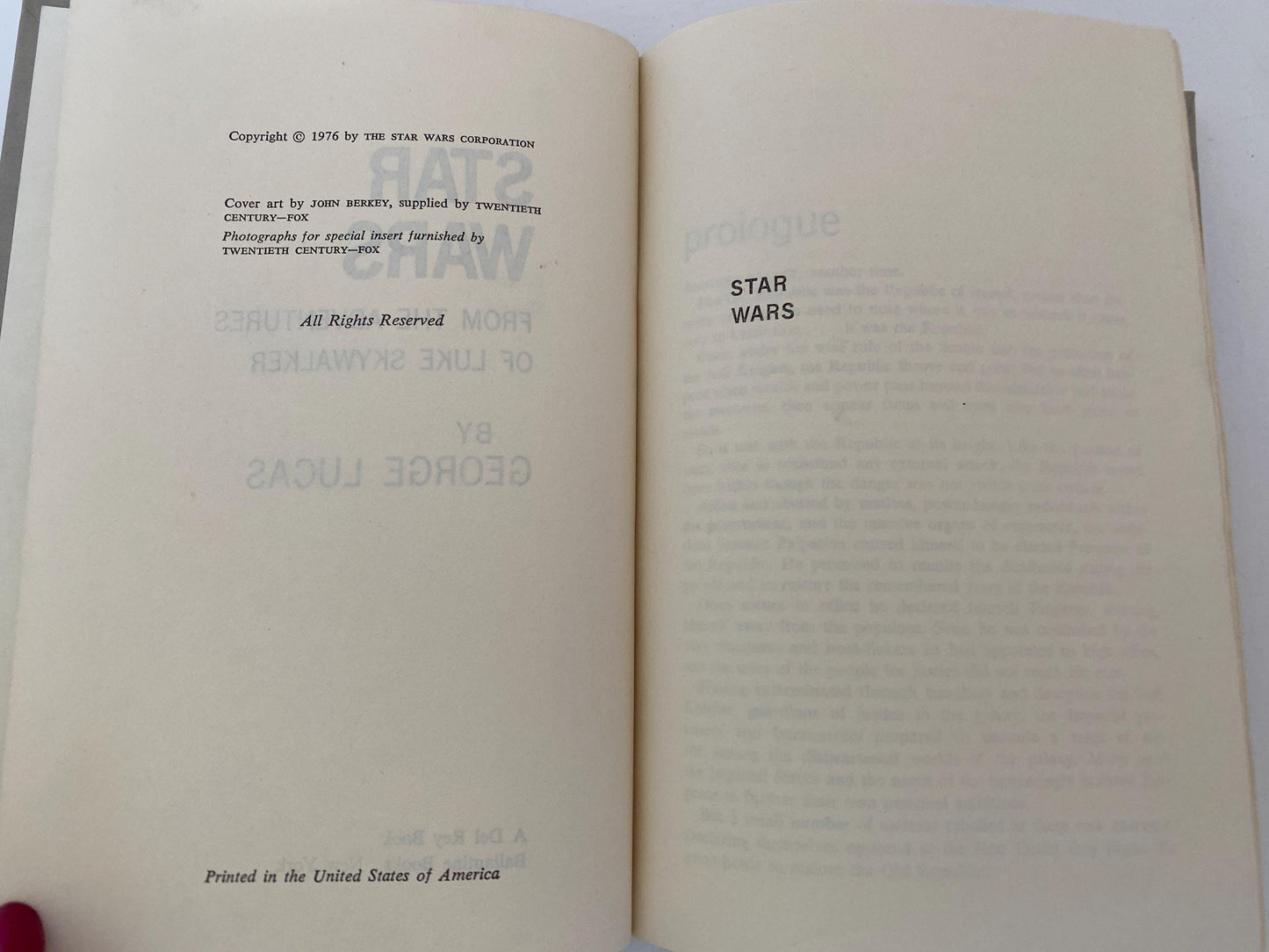 1976 Star Wars Book Book at Duckwells