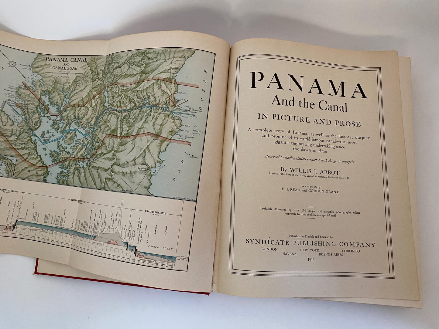Antique Book, Panama and the Canal, 1913 Illustrated at Duckwells