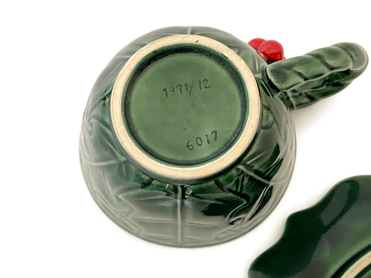 Midcentury Christmas Cup and Saucer Set by Lefton at Duckwells