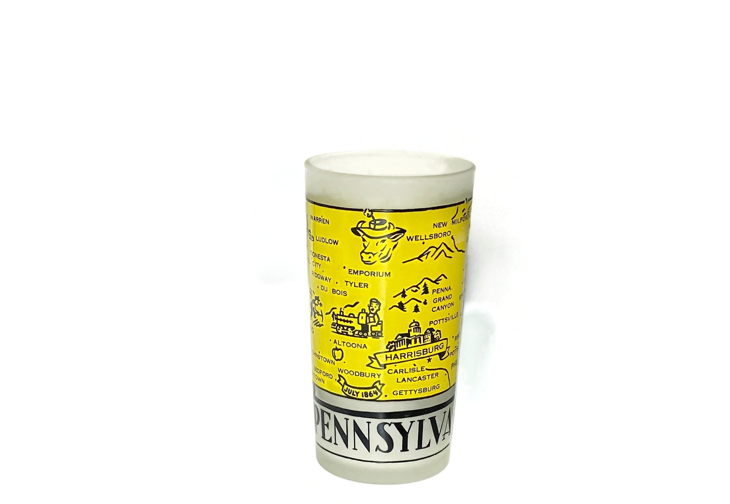 Midcentury Pennsylvania Souvenir Glass by Gay Fad at Duckwells