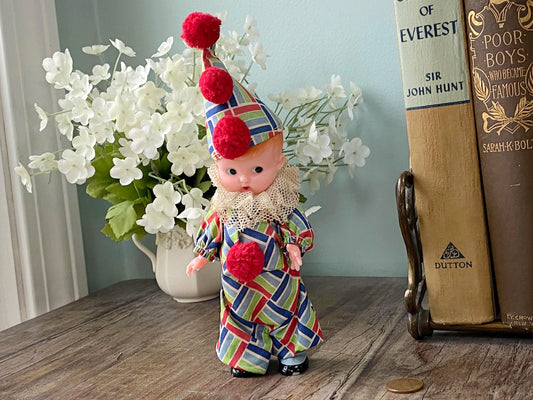 Vintage Celluloid Clown Rattle Doll at Duckwells