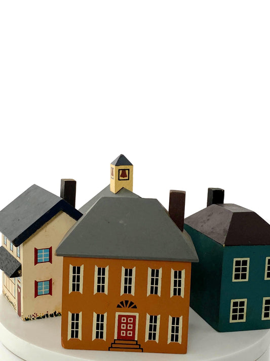 Vintage Wood Miniature Village at Duckwells