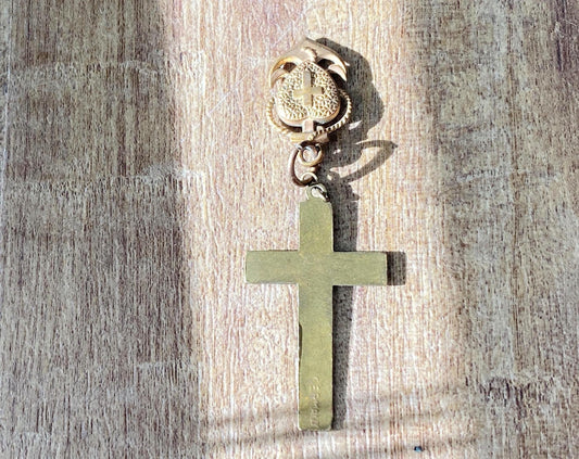 Vintage Crucifix and Faith Hope and Charity Centerpiece at Duckwells