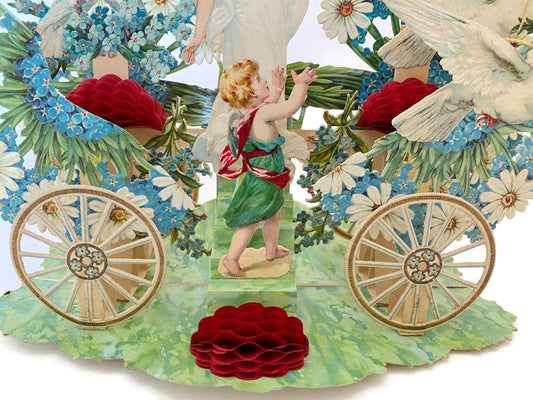 Antique Valentine's Day Card, Pop Out Display Card