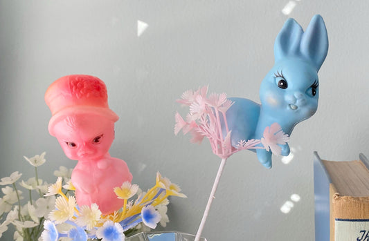 Vintage Bunny and Chick Floral Picks at Duckwells