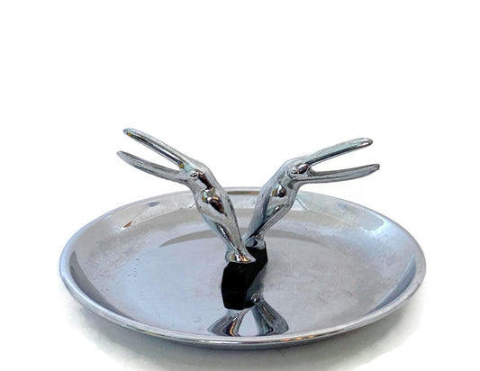 Midcentury Chrome Ashtray, Pincherette by Hamilton at Duckwells