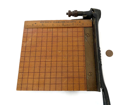 Antique Small Paper Cutter by Milton Bradley at Duckwells