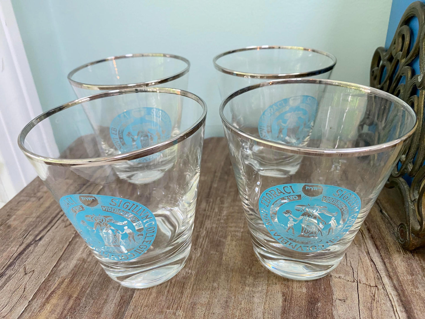 Midcentury Columbia University Glassware at Duckwells